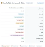 غذای خشک گربه بالغ مونلو با طعم سالمون و مرغ